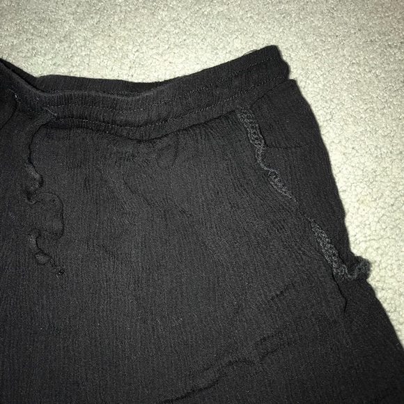 Black Ruffle Shorts - Picture 2 of 4